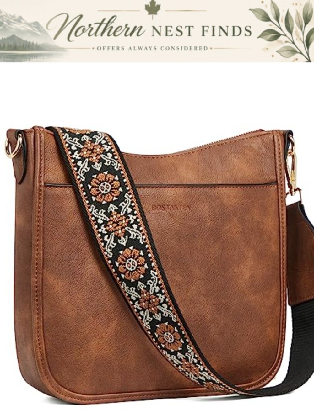 Women Vegan Leather Hobo Handbag Crossbody Purse Adjustable Strap